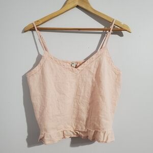 Aerie Cami Women's Size Large Pink Cami Cropped Pastel Coquette Soft Girl Sweet